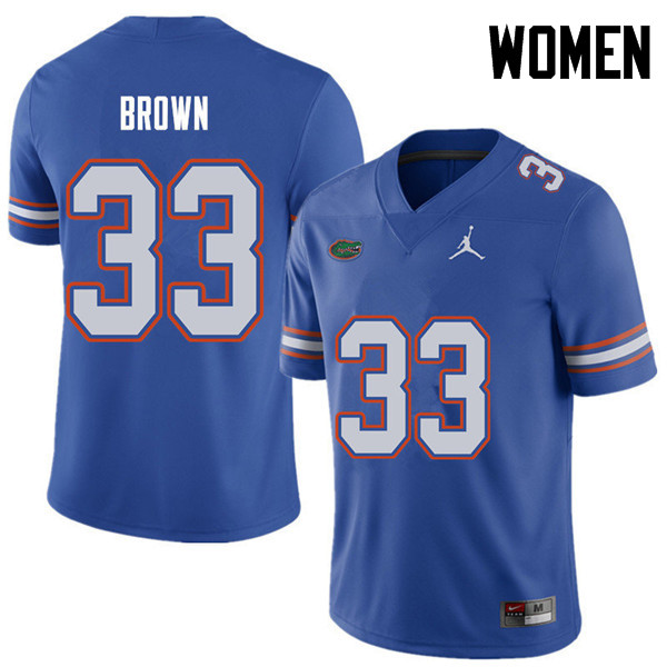 Jordan Brand Women #33 Mack Brown Florida Gators College Football Jerseys Sale-Royal